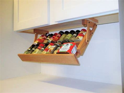 under cabinet steel spice rack|hidden spice rack under cabinet.